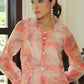 Vaasva Women Marble Print Embroidered Shirt With Solid Pants. | Swadesiicart