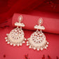 Tehzeeb Creations Brass Gold-Polished Silver, Gold, White Jewel Earrings | Swadesiicart