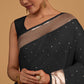Monjolika Fashion Black Color Elegant Banarasi Silk SareeWith Gold Zari Weaving Work | Swadesiicart