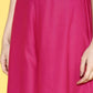 InWeave Women's Fuchsia Blue Brocade Mughal Shaan Kurta Palazzo Set - Swadesiicart