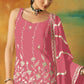 Anaita Magenta Heavy Fox Georgette Suit With Embroidery Work