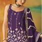 Anaita Violet Heavy Fox Georgette Suit With Embroidery Work
