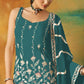 Anaita Teal Blue Heavy Fox Georgette Suit With Embroidery Work