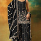 Anaita Black Heavy Fox Georgette Suit With Embroidery Work