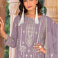 Anaita Lavender Nylon Organza Suit With Embroidery & Mirror Work