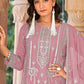 Anaita Pink Nylon Organza Suit With Embroidery & Mirror Work