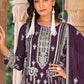 Anaita Purple Nylon Organza Suit With Embroidery & Mirror Work