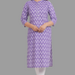 House of RP Women's Purple Cotton Floral Print Straight Kurta | Swadesiicart