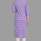 House of RP Women's Purple Cotton Floral Print Straight Kurta | Swadesiicart