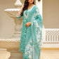 Vaasva Women Green Linen Kurta Embroidered Kurta Set With Solid Pants & Dupatta | Swadesiicart