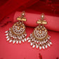 Tehzeeb Creations Modern White Opal And Silver Chandelier Drop Earrings For Woman | Swadesiicart