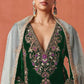 Anaita Dark Green Heavy Velvet Suit With Embroidery Work