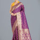 Monjolika Fashion Purple Color Banarasi Silk Wedding Collection Saree | Swadesiicart