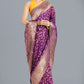 Monjolika Fashion Purple Color Banarasi Silk Wedding Collection Saree | Swadesiicart