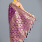 Monjolika Fashion Purple Color Banarasi Silk Wedding Collection Saree | Swadesiicart