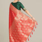 Monjolika Fashion Red Color Banarasi Silk Wedding Collection Saree | Swadesiicart