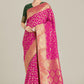 Monjolika Fashion Rani Pink Color Banarasi Silk Wedding Collection Saree | Swadesiicart