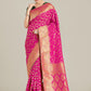 Monjolika Fashion Rani Pink Color Banarasi Silk Wedding Collection Saree | Swadesiicart