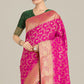 Monjolika Fashion Rani Pink Color Banarasi Silk Wedding Collection Saree | Swadesiicart