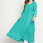 Kalini Chikankari Embroidered Pure Cotton Anarkali Kurta | Swadesiicart