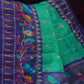 Rama Green With Contrast Navy Blue Printed Semi Soft Silk Saree By Gayathri Reddy Designer Studio | Swadesiicart
