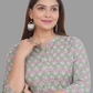 House of RP Women's Green Cotton Floral Print Straight Kurta | Swadesiicart