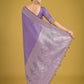 Monjolika Fashion Dusty Lavender Weaving Banarasi Satin Silk Trendy Saree For Festival | Swadesiicart