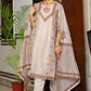 Vaasva Women Grey Chanderi Block Printed Embroidered Kurta Set With Solid Pants & Dupatta | Swadesiicart