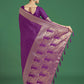 Monjolika Fashion Gorgeous Purple Woven Banarasi Satin Designer Silk Saree | Swadesiicart