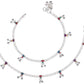 AanyaCentric Silver Plated Traditional Anklets Payal - Classic and Stylish for Women and Girls