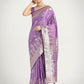 Monjolika Fashion Lavender Color Banarasi Satin Silk Zari Weaving Festival Saree | Swadesiicart
