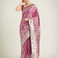 Monjolika Fashion Rose Pink Color Banarasi Satin Silk Zari Weaving Festival Saree | Swadesiicart