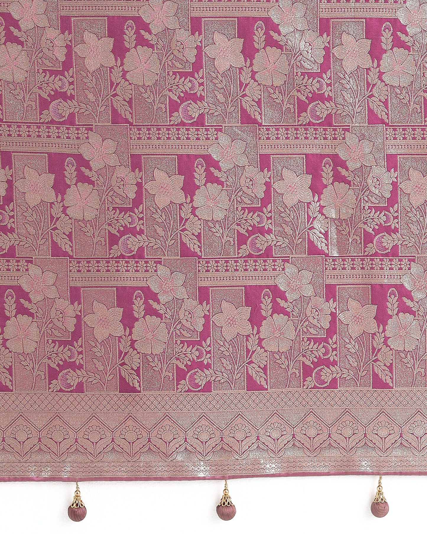 Monjolika Fashion Rose Pink Color Banarasi Satin Silk Zari Weaving Festival Saree | Swadesiicart