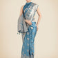 Monjolika Fashion Cyan blue Pink Color Banarasi Satin Silk Zari Weaving Festival Saree | Swadesiicart