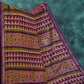 Light Orange And Purple Colour Printed Semi Chanderi Saree By Gayathri Reddy Designer Studio | Swadesiicart