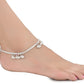 AanyaCentric Silver Plated Traditional Anklets Payal - Classic and Stylish for Women and Girls