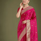 Monjolika Fashion Divine Rani Pink Soft Banarasi Satin Silk Saree With Blouse Piece | Swadesiicart