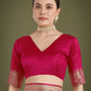 Monjolika Fashion Divine Rani Pink Soft Banarasi Satin Silk Saree With Blouse Piece | Swadesiicart