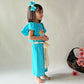 ArthLife Blue Flower Embroidered Co-Ord Set - Swadesiicart