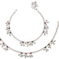 AanyaCentric Silver Plated Traditional Anklets Payal - Classic and Stylish for Women and Girls