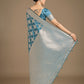 Monjolika Fashion Cyan blue Banarasi Satin Silk Saree with Rich Zari Woven Pallu & Blouse Piece | Swadesiicart