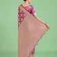 Monjolika Fashion Rose Pink Banarasi Satin Silk Saree with Rich Zari Woven Pallu & Blouse Piece | Swadesiicart
