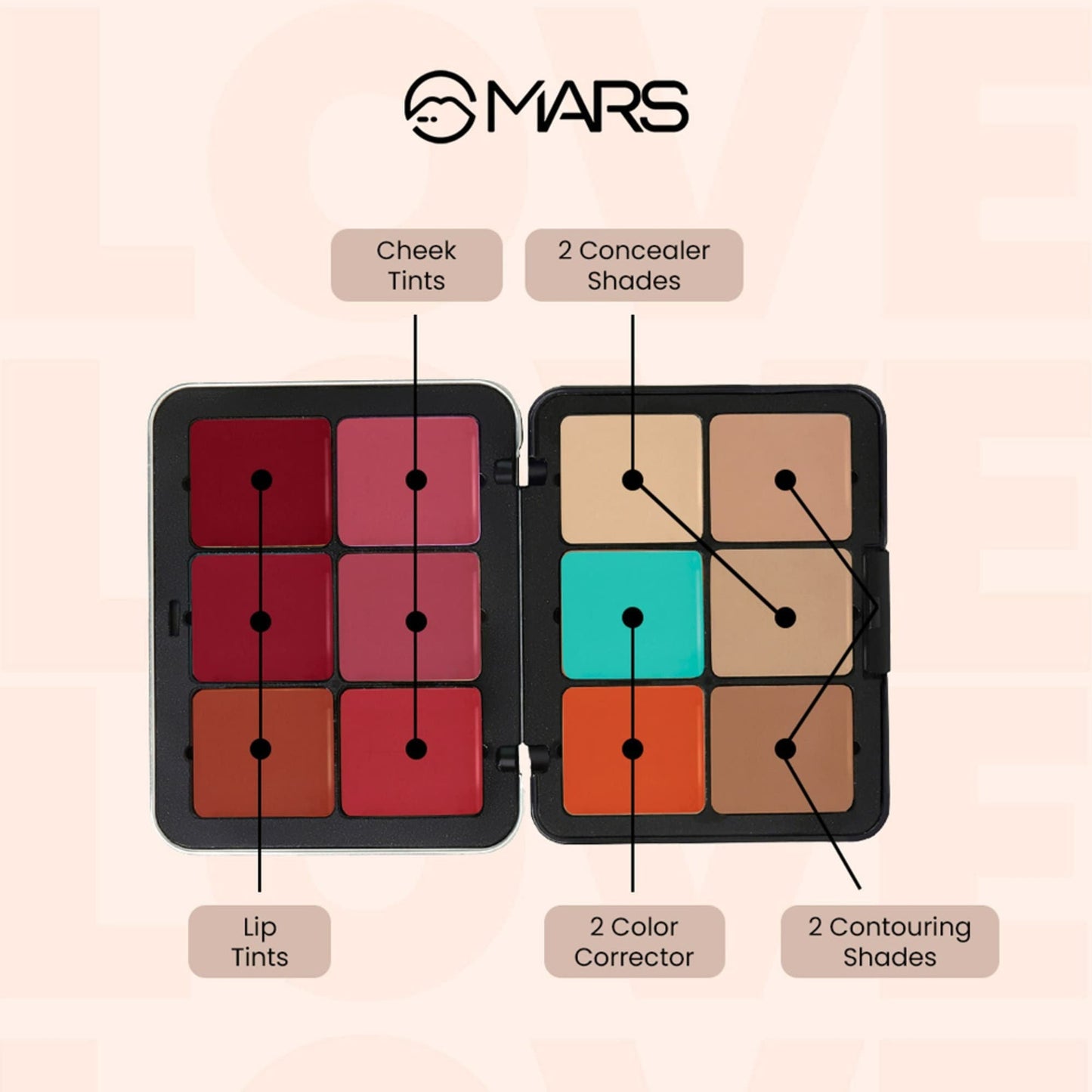 MARS Cosmetics Cover Rangers Concealer Palette - 4 - Swadesiicart