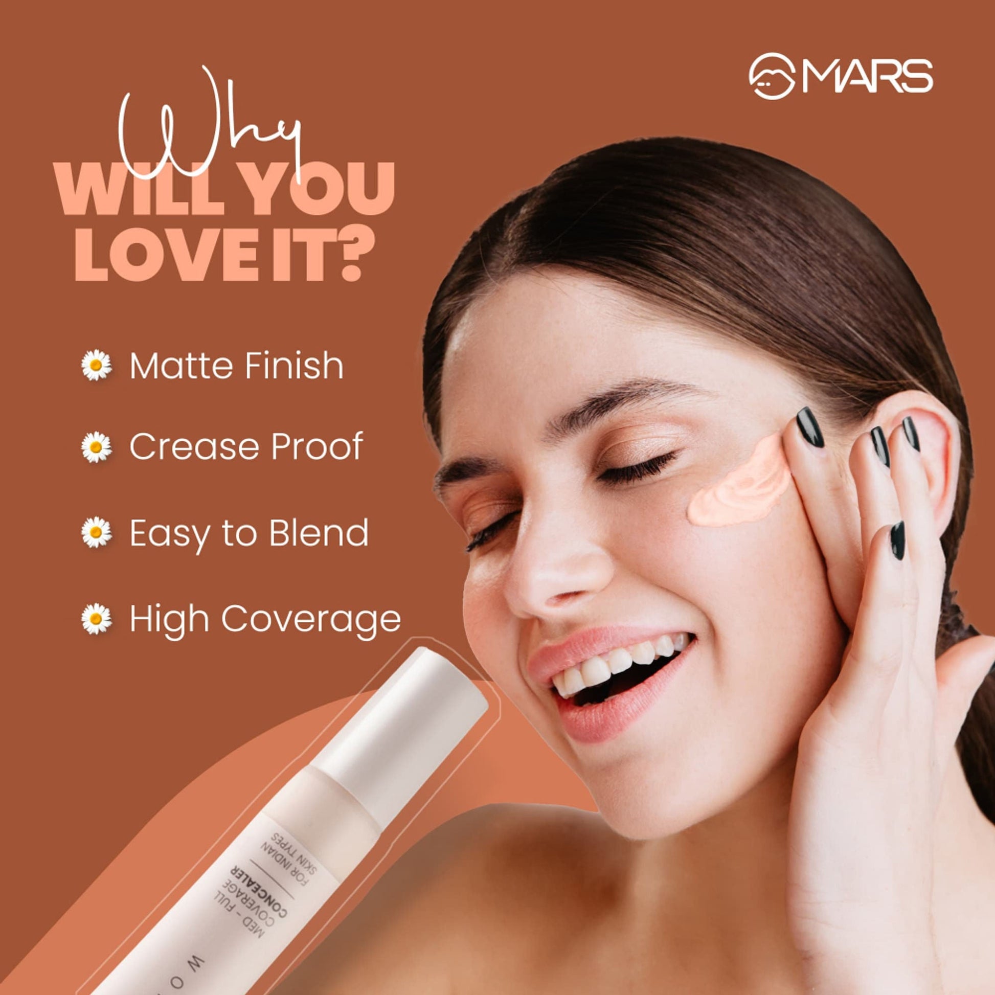 MARS Cosmetics Wonder Cover Liquid Concealer - Shade 08 - Swadesiicart