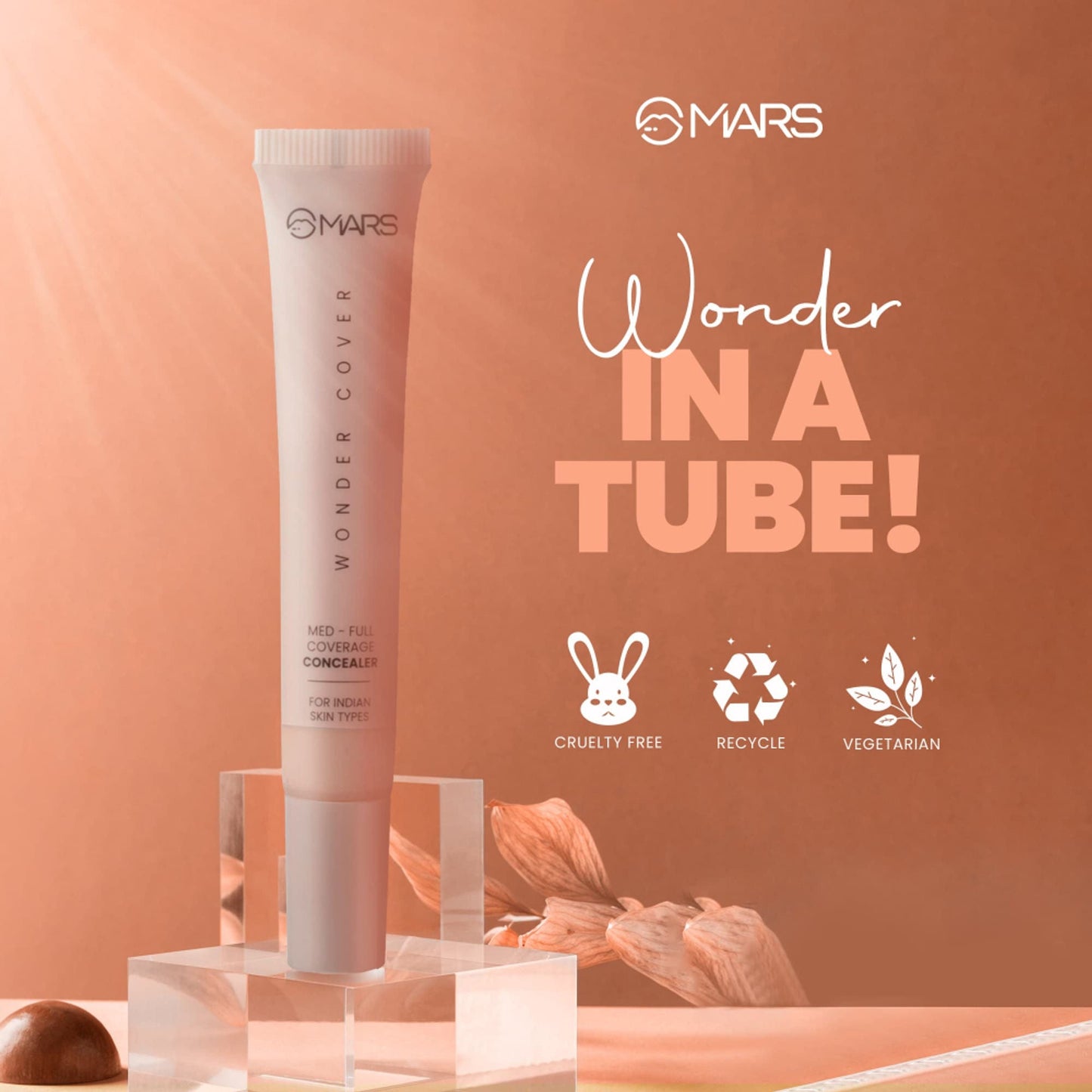 MARS Cosmetics Wonder Cover Liquid Concealer - Shade 08 - Swadesiicart