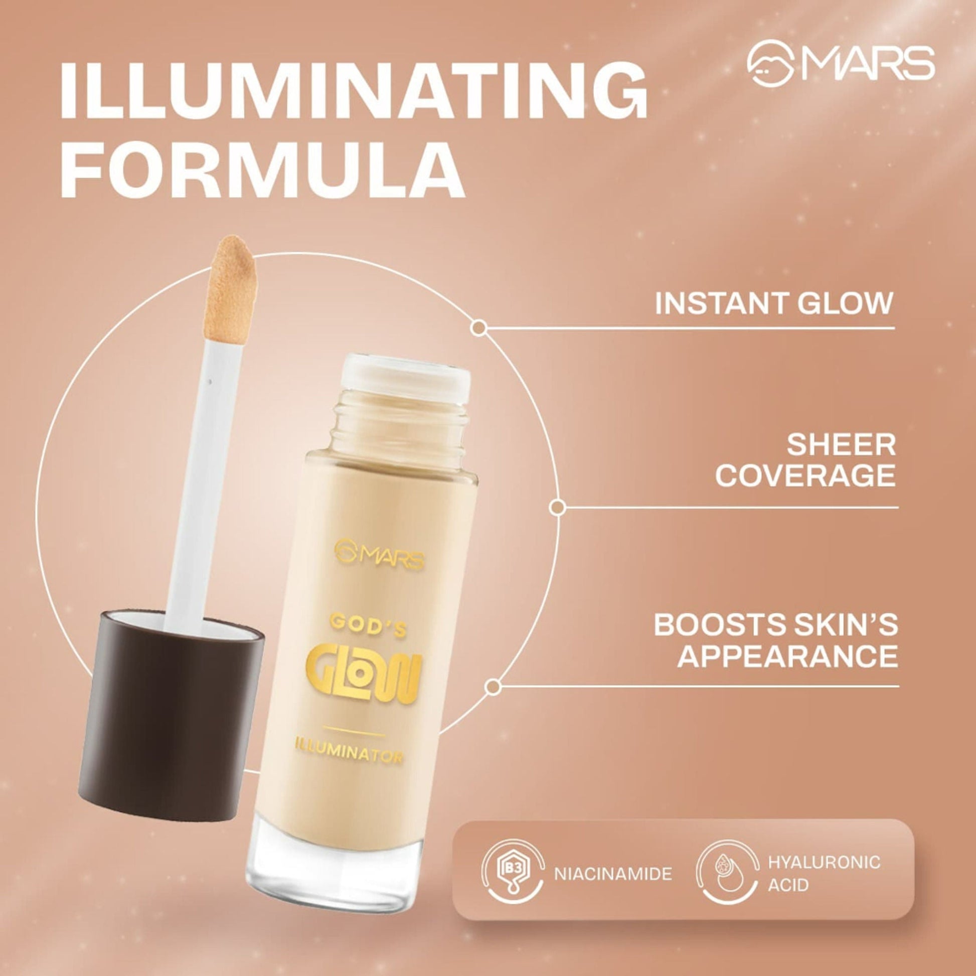 MARS Cosmetics God's Glow Illuminator - 01 - Vanilla - Swadesiicart