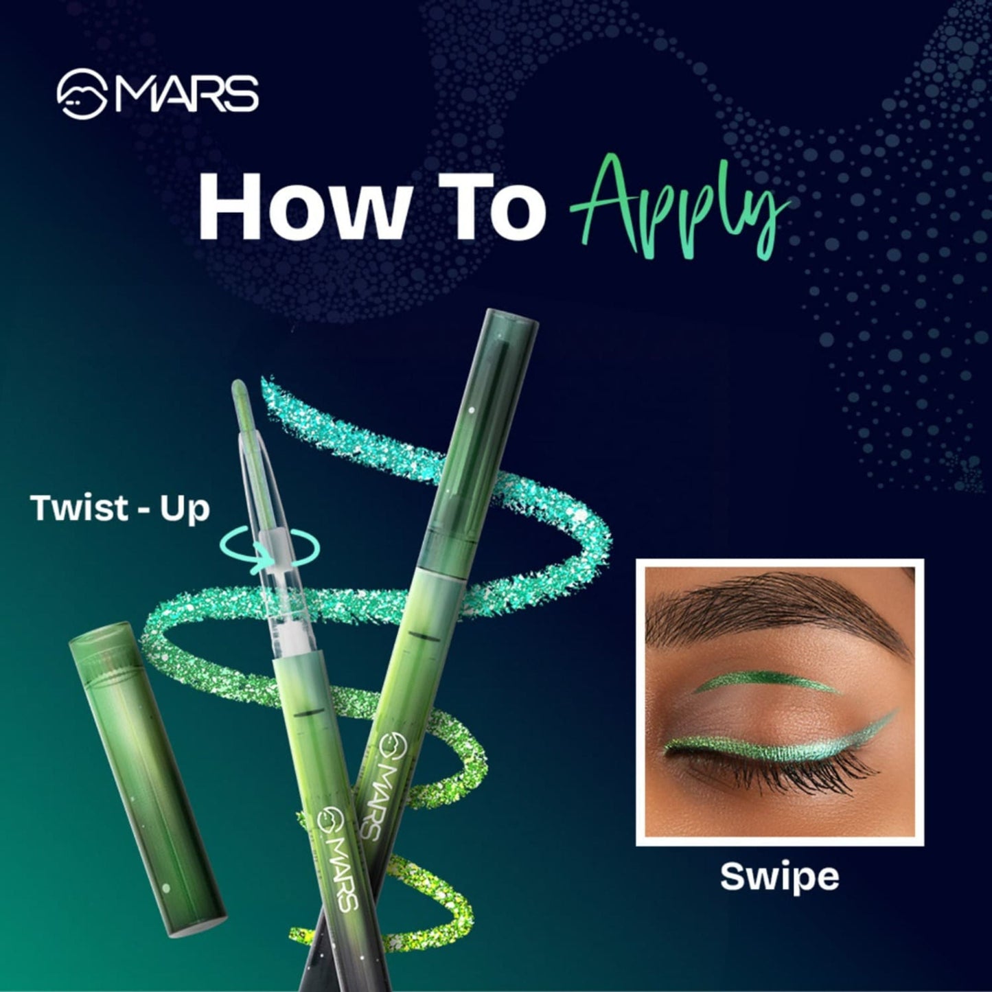MARS Cosmetics Northern Lights In A Pencil Eyeliner - 01-Swedish Aurora - Swadesiicart