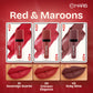 MARS Cosmetics Queen Of Mattes Reds & Maroons Liquid Lipsticks - Reds Maroons - Swadesiicart
