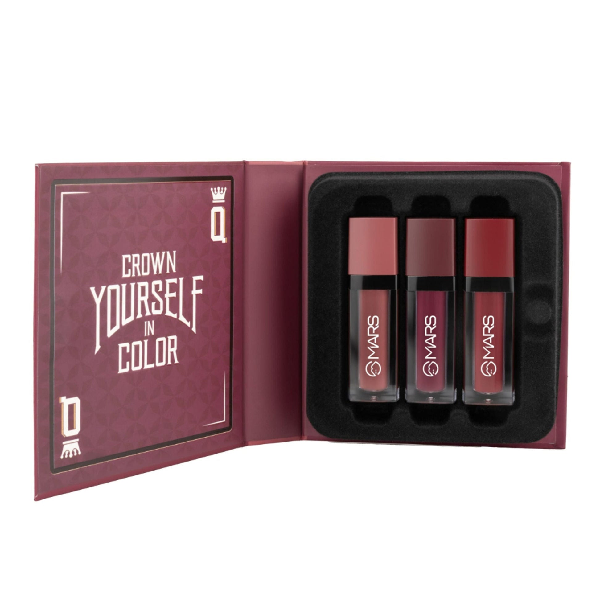 MARS Cosmetics Queen Of Mattes Reds & Maroons Liquid Lipsticks - Plums Maroons - Swadesiicart