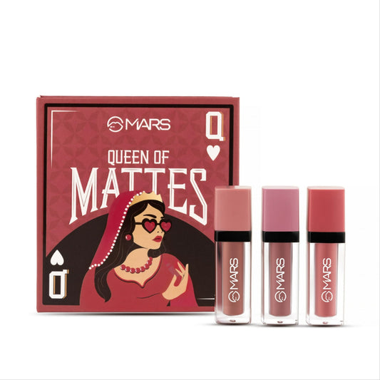MARS Cosmetics Queen Of Mattes Reds & Maroons Liquid Lipsticks - Peaches Nude - Swadesiicart